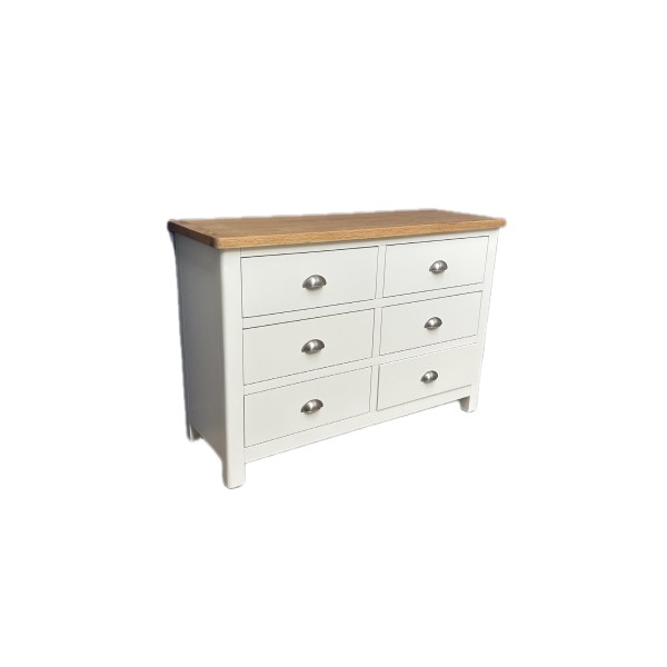 Dakota White 6 Drawer Chest
